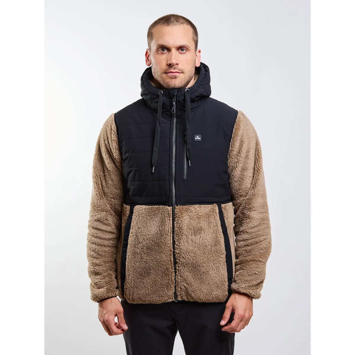 RIP CURL - Poleron Chiporro Break Beige Hombre Rip Curl