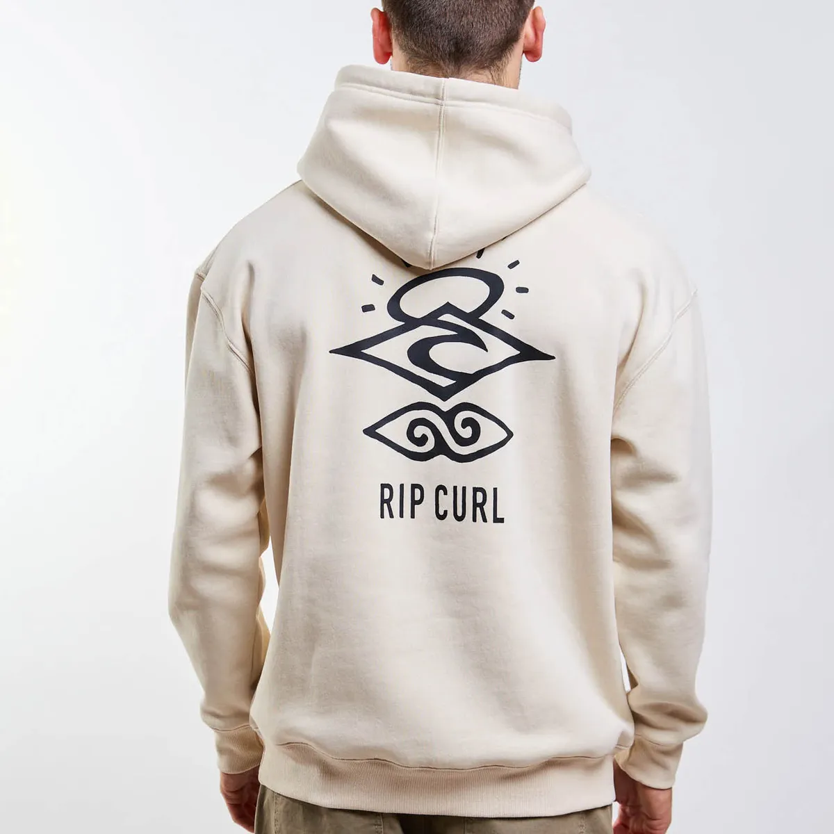 RIP CURL - Poleron Canguro Australio Beige Hombre Rip Curl