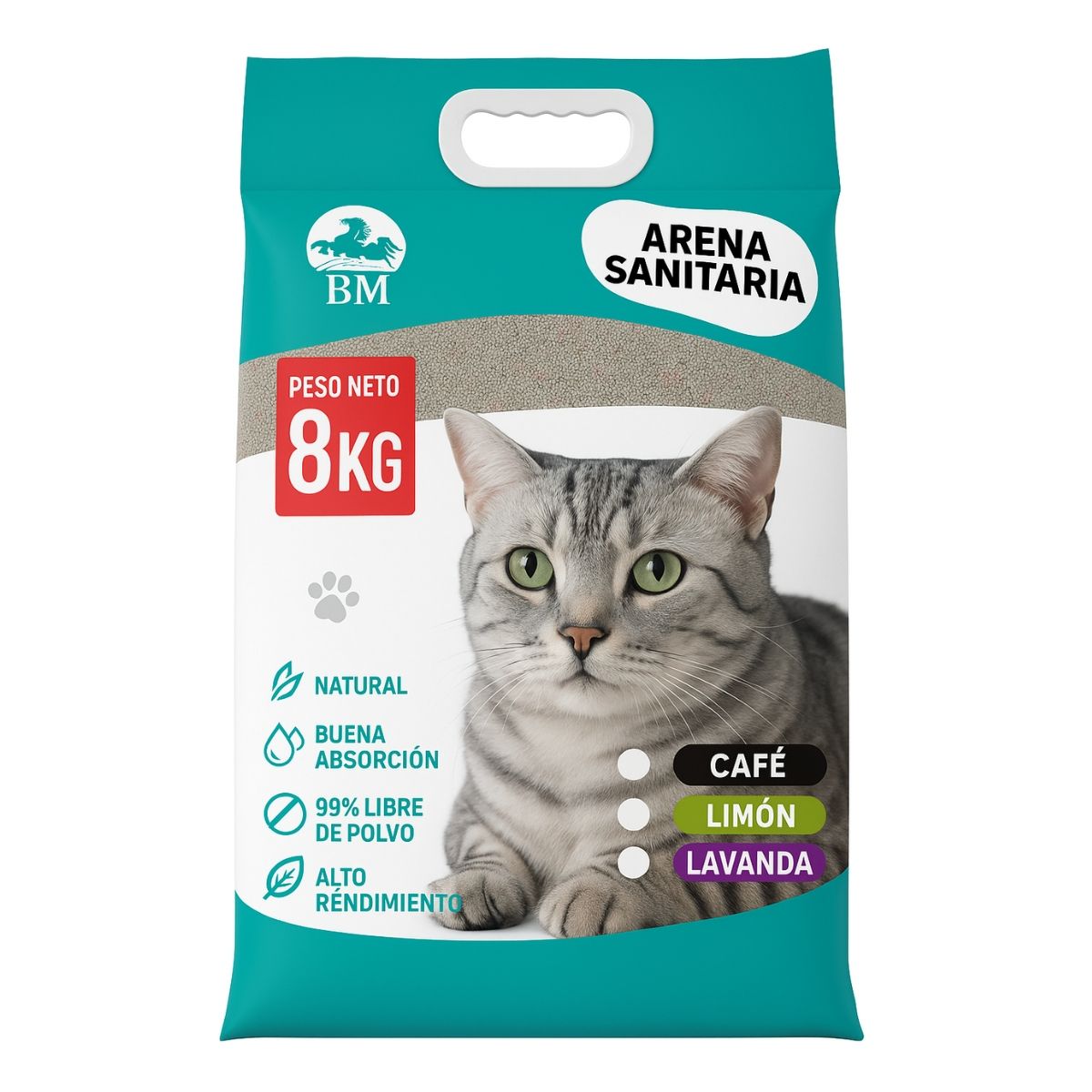 GENERICO - Arena Sanitaria Aglutinante 8kg Aroma Lavanda