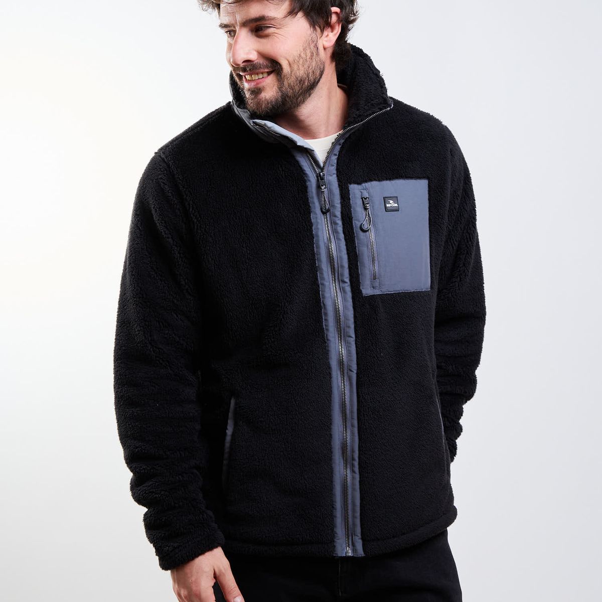 RIP CURL - Poleron Chiporro Foam Negro Hombre Rip Curl