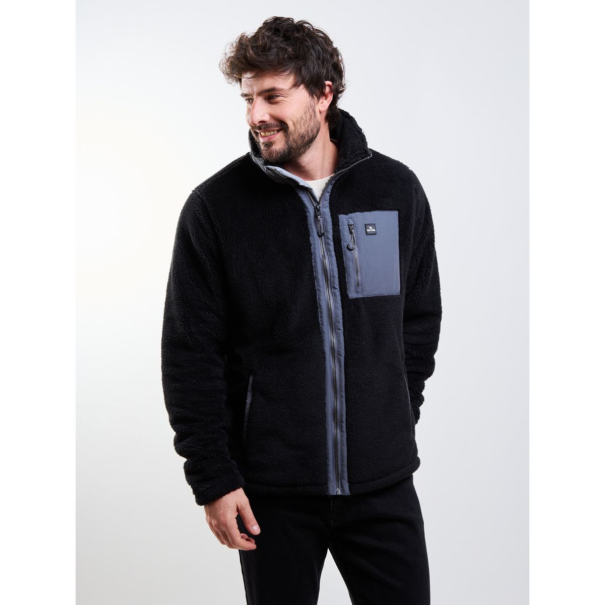 RIP CURL - Poleron Chiporro Foam Negro Hombre Rip Curl