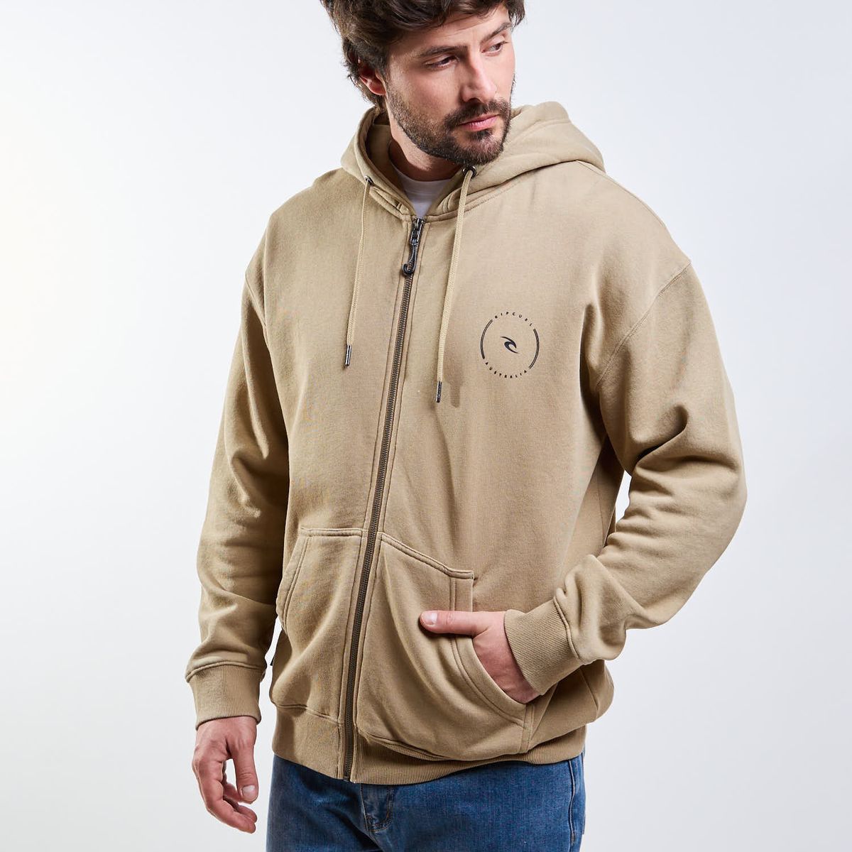 RIP CURL - Poleron FZ Omega Café Hombre Rip Curl