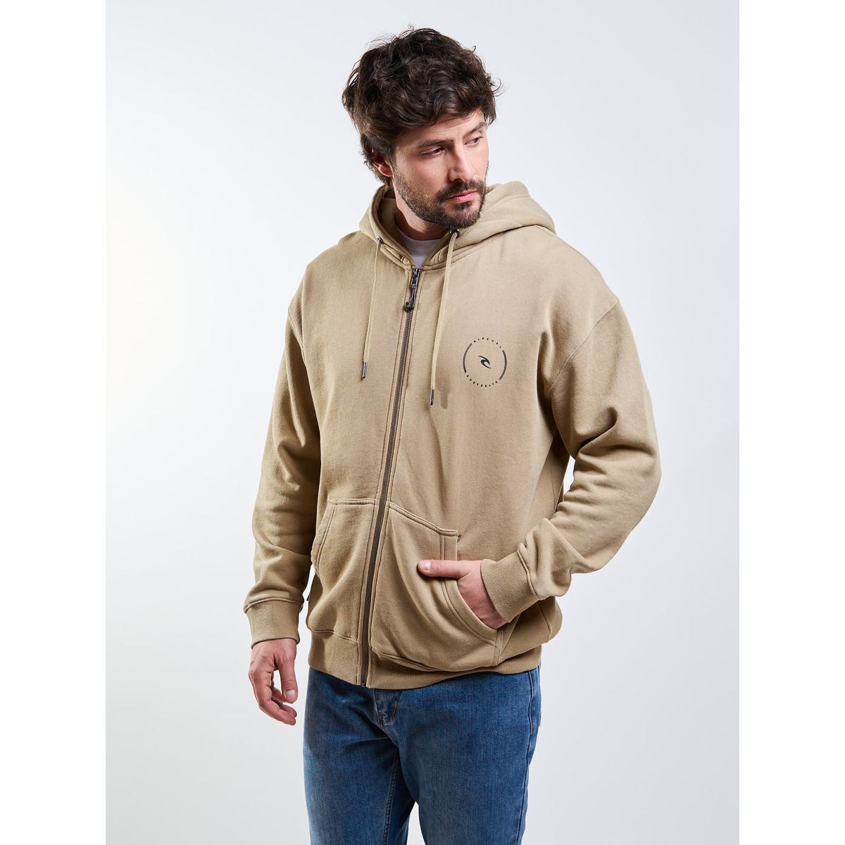 RIP CURL - Poleron FZ Omega Café Hombre Rip Curl