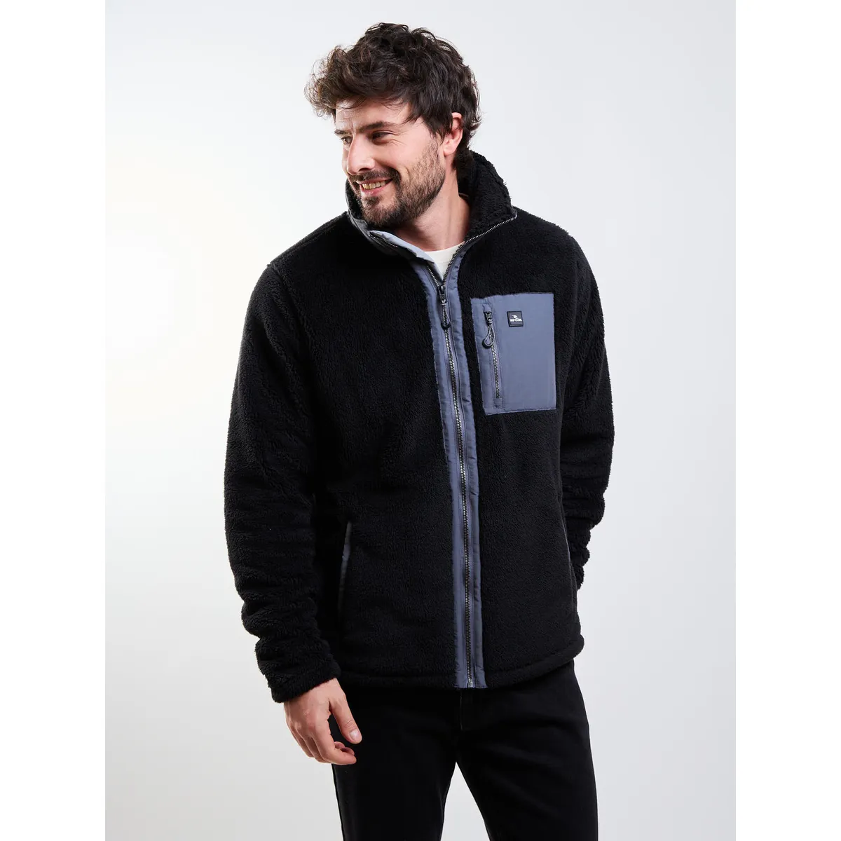 RIP CURL - Poleron Chiporro Foam Negro Hombre Rip Curl