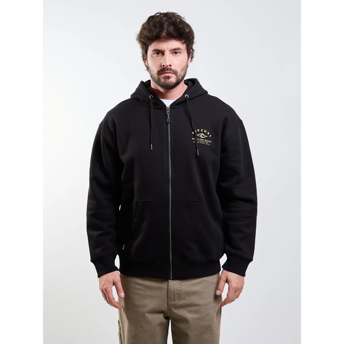 RIP CURL - Poleron FZ Torque Negro Hombre Rip Curl