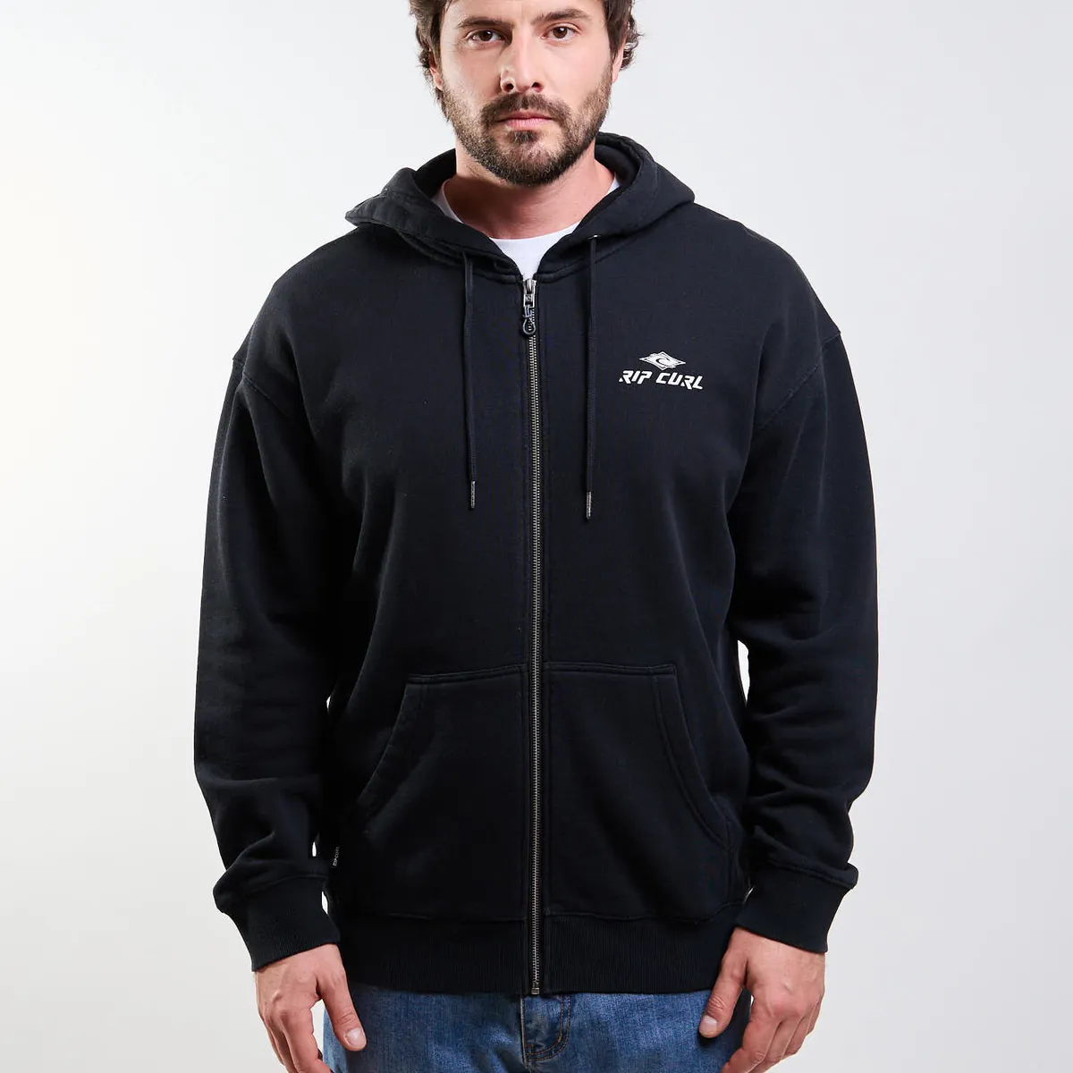 RIP CURL - Poleron FZ Prisma Negro Hombre Rip Curl
