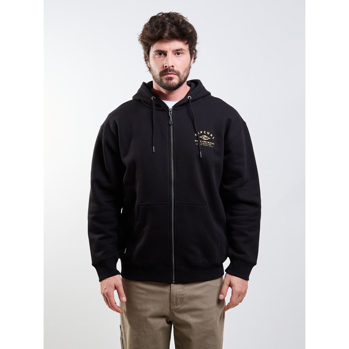 RIP CURL - Poleron FZ Torque Negro Hombre Rip Curl