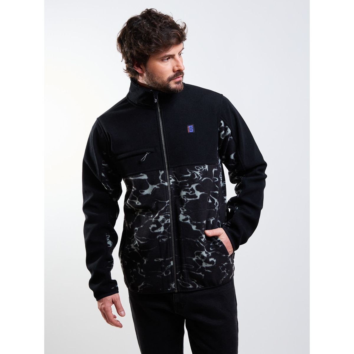 RIP CURL - Poleron Polar Abisal Multicolor Hombre Rip Curl