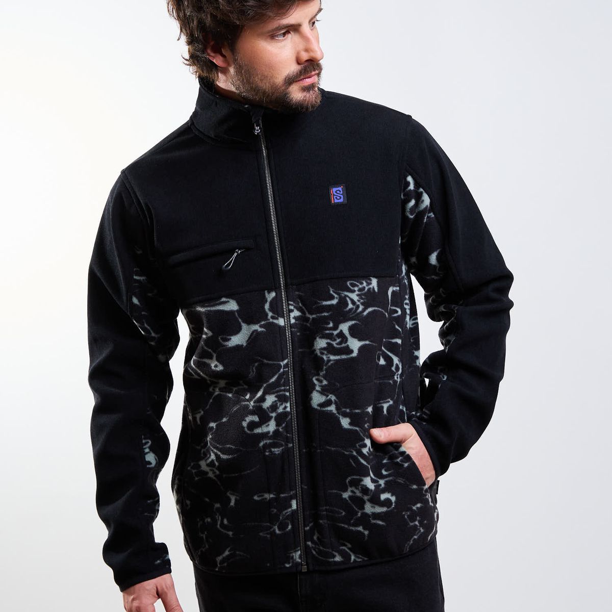 RIP CURL - Poleron Polar Abisal Multicolor Hombre Rip Curl
