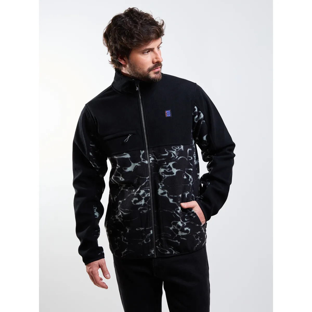 RIP CURL - Poleron Polar Abisal Multicolor Hombre Rip Curl