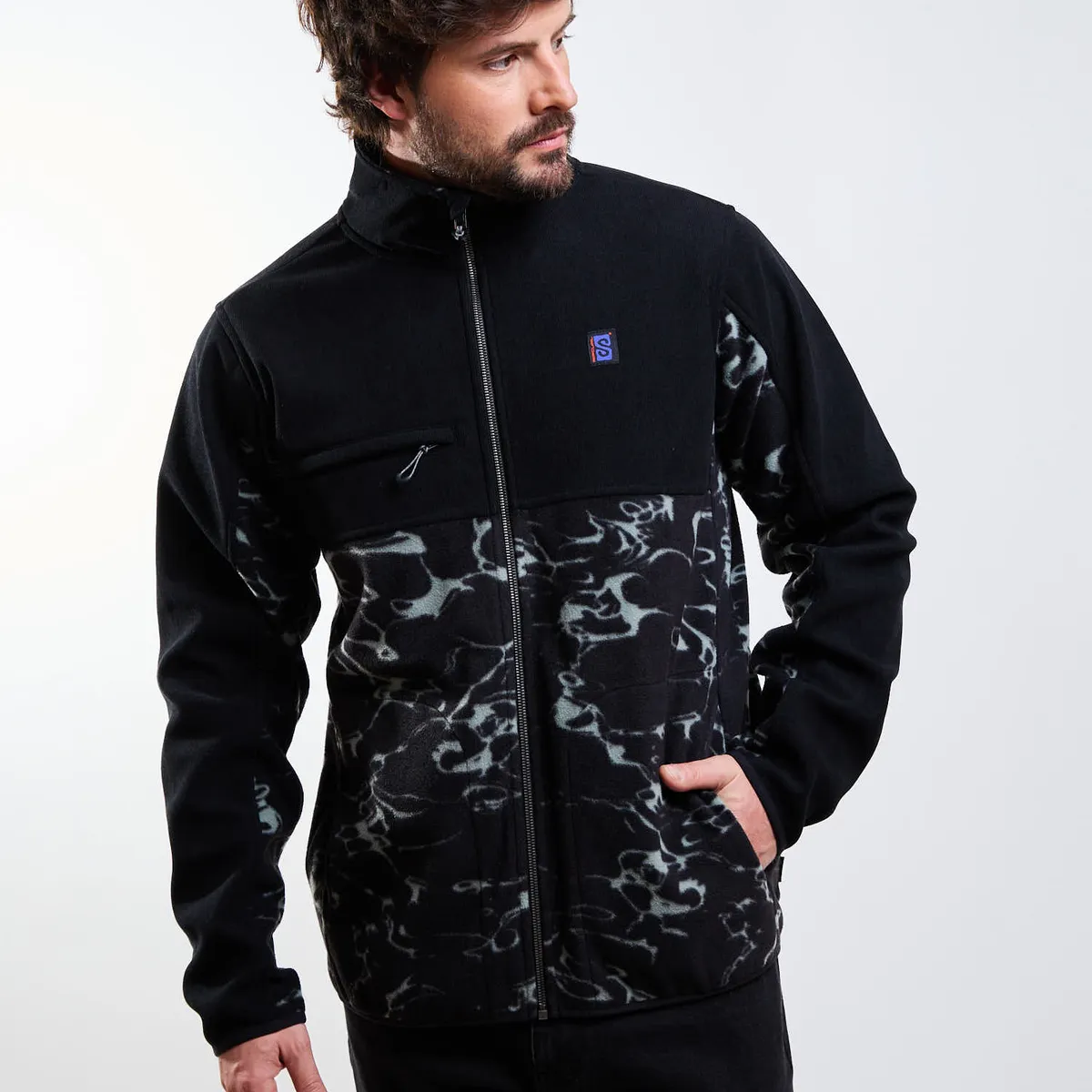 RIP CURL - Poleron Polar Abisal Multicolor Hombre Rip Curl