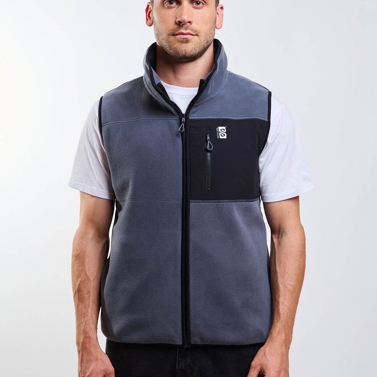 RIP CURL - Poleron Polar Náutica Gris Hombre Rip Curl
