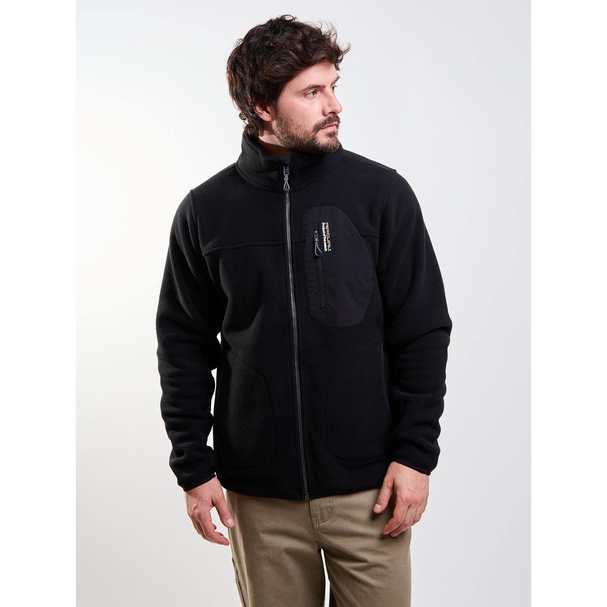 RIP CURL - Poleron Polar Vertex Negro Hombre Rip Curl