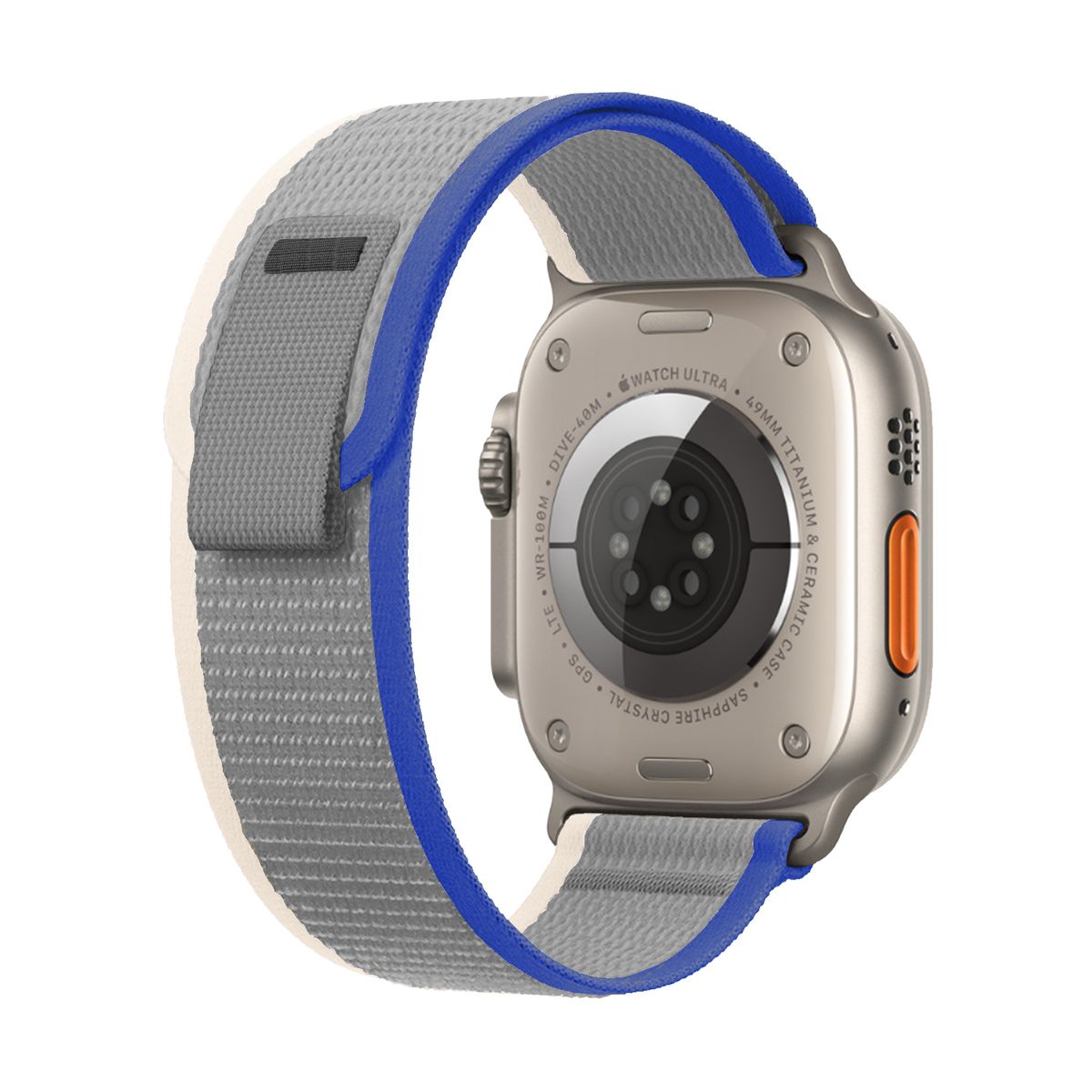 KBOD - Correas Para Apple Watch Kbod Loop Trail De 42-44-45-49mm Gris Azul