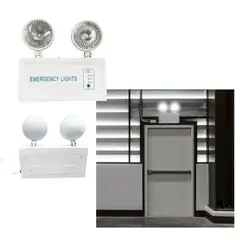 GENERICO - 2 Lámparas Emergencia Luz Led de 2 Focos