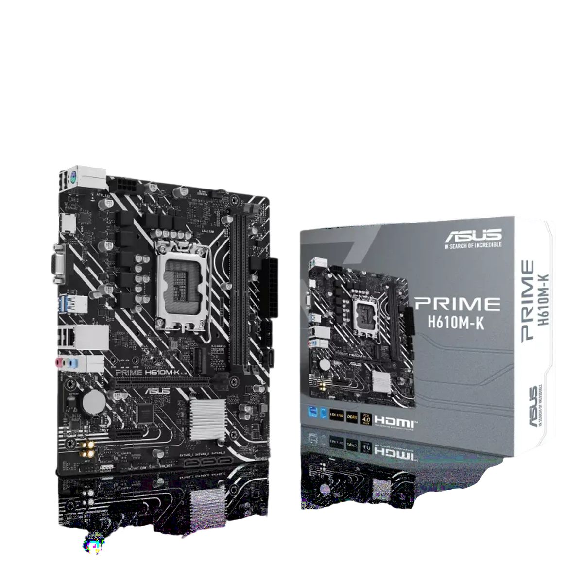 ASUS - ASUS PRIME H610M-K Placa Madre Micro ATX, DDR5, LGA1700, Intel Core i7/i5/i3, Celeron, Pentium, M.2, PCIe 4.0, USB 3.2, CO, AS