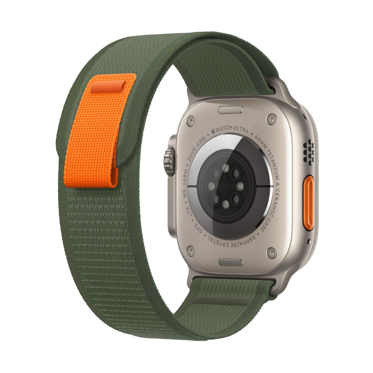 KBOD - Correas Para Apple Watch Kbod Loop Trail De 42-44-45-49mm Verde Naranja