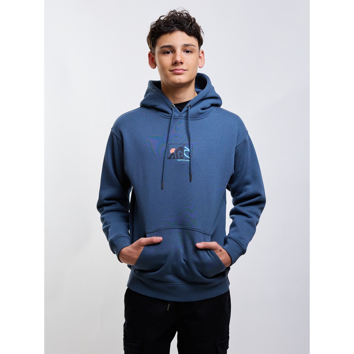 RIP CURL - Poleron Canguro Barrel Azul Infantil Rip Curl