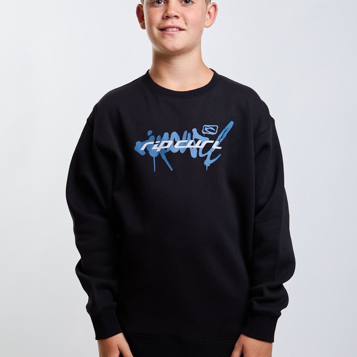 RIP CURL - Poleron CR Rider Negro Infantil Rip Curl