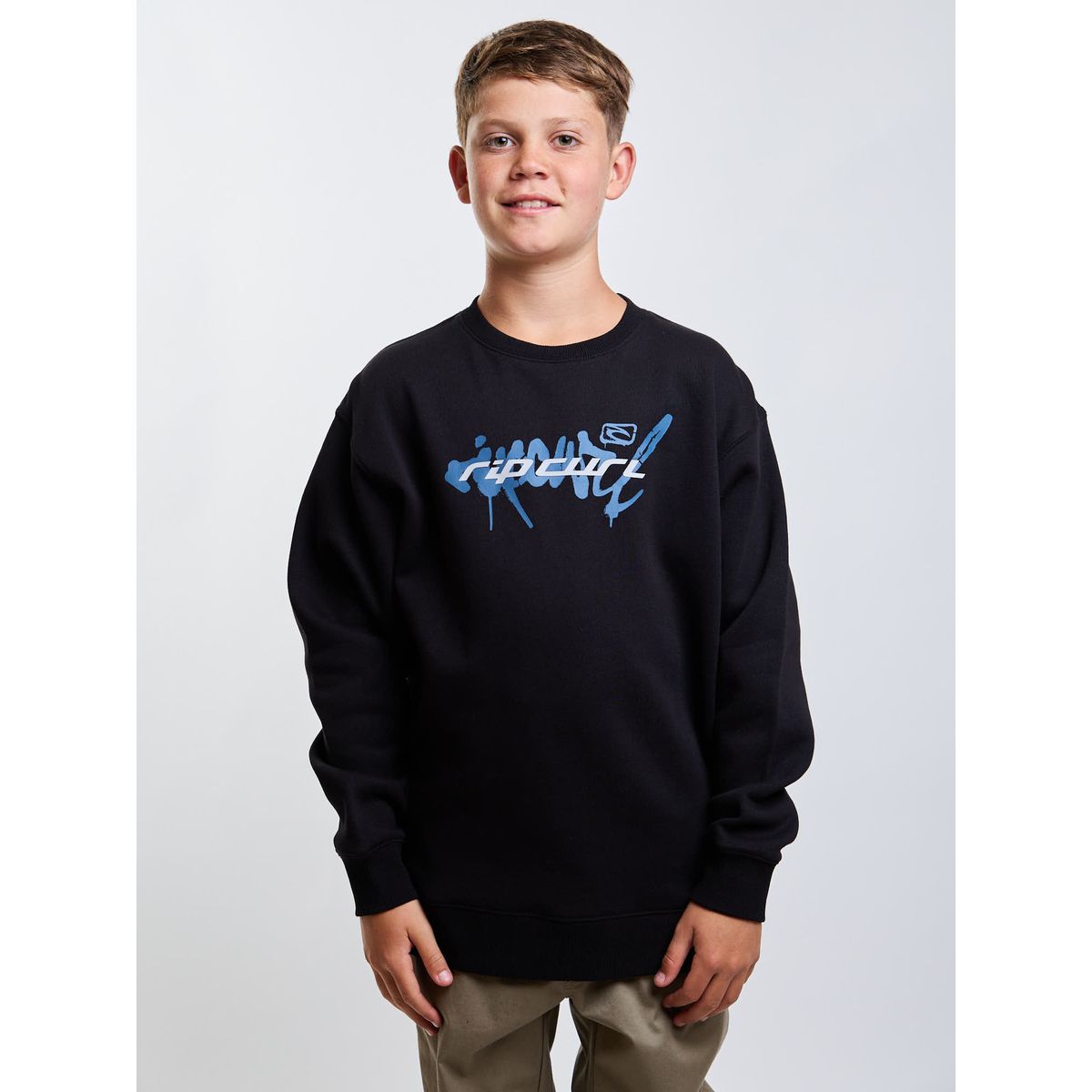 RIP CURL - Poleron CR Rider Negro Infantil Rip Curl