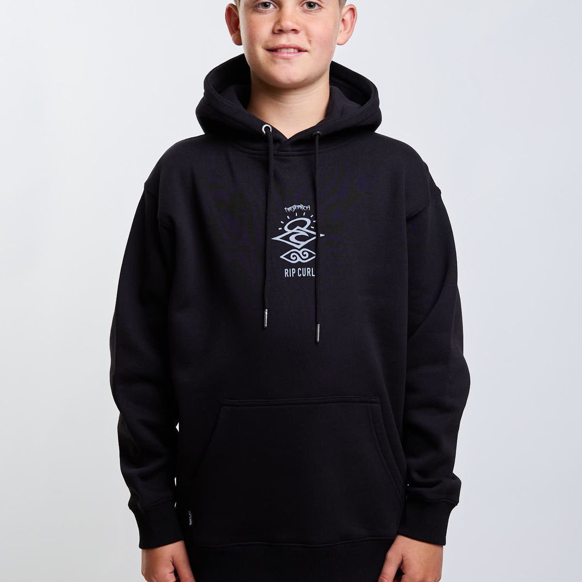 RIP CURL - Poleron Canguro Pioneer Negro Infantil Rip Curl