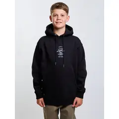 RIP CURL - Poleron Canguro Pioneer Negro Infantil