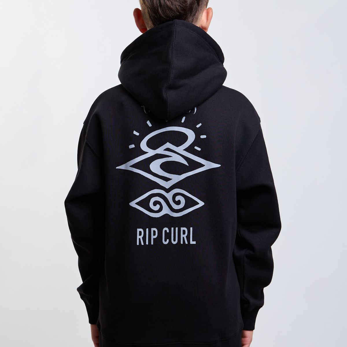 RIP CURL - Poleron Canguro Pioneer Negro Infantil Rip Curl