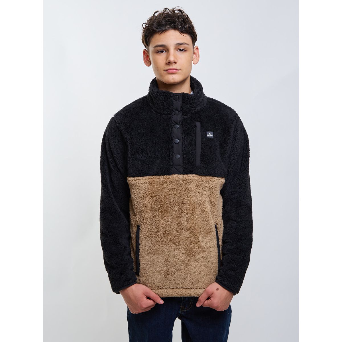 RIP CURL - Poleron Chiporro Motionless Café Infantil Rip Curl