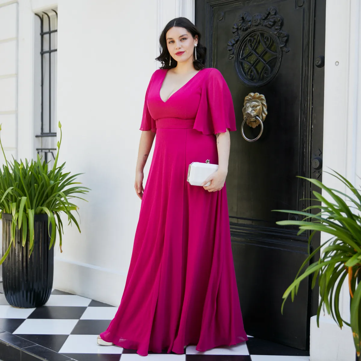 MI PLACARD - Vestido Largo de Fiesta Cristina Magenta