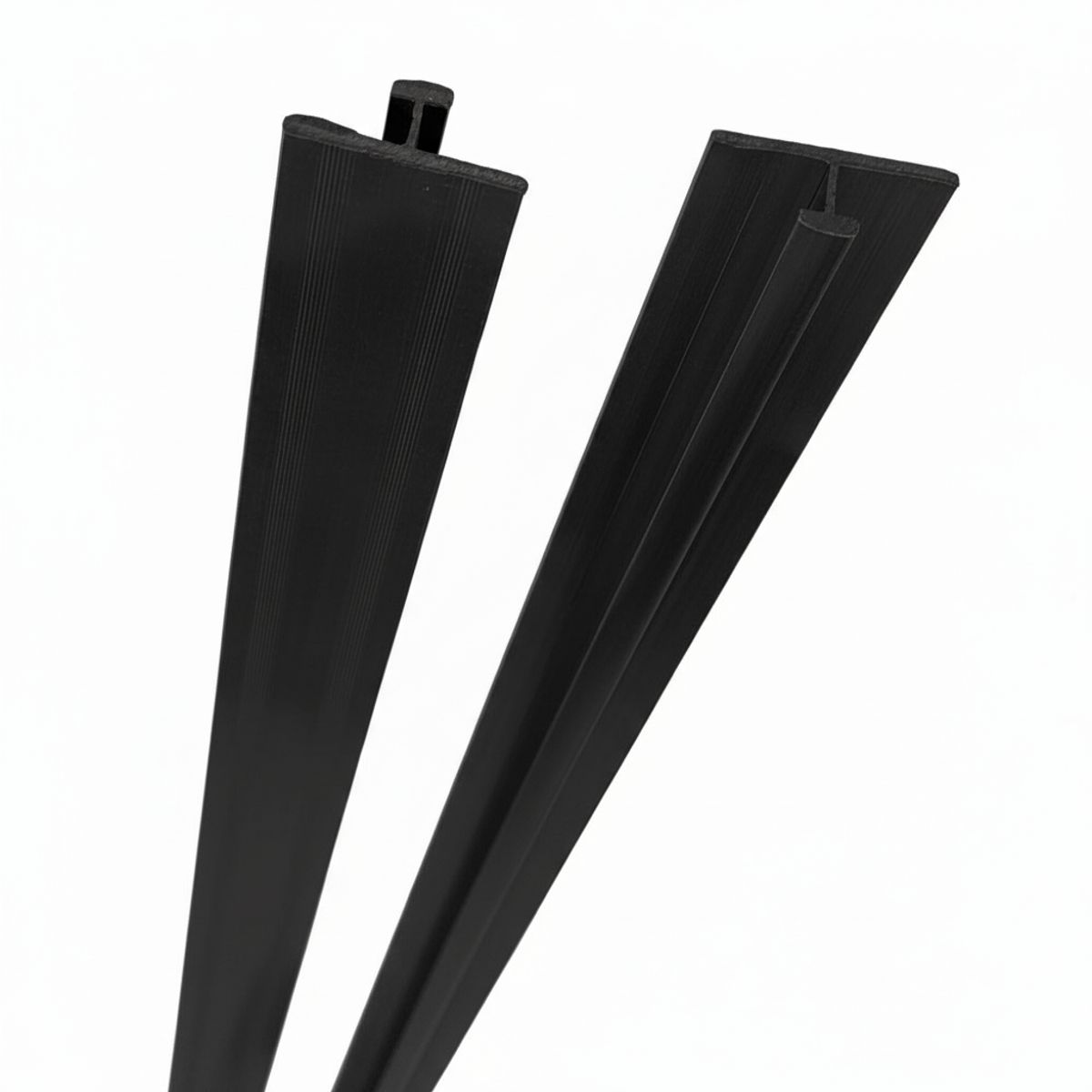 DOER - Perfil de Aluminio Negro, tipo "T" 2,45mt
