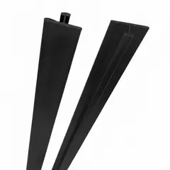 DOER - Perfil de Aluminio Negro, tipo "T" 2,45mt