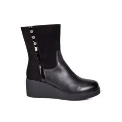 DEGAS - Bota Cuero Prisma Negro