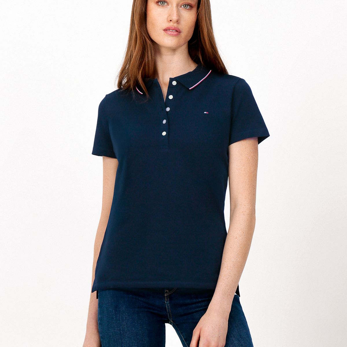 TOMMY HILFIGER - Polo Heritage Slim Fit Azul Tommy Hilfiger
