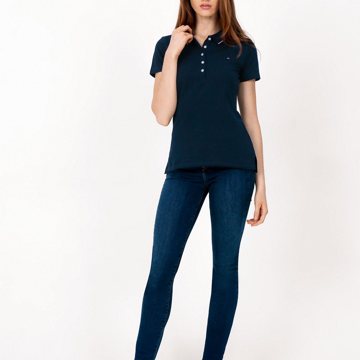 TOMMY HILFIGER - Polo Heritage Slim Fit Azul Tommy Hilfiger