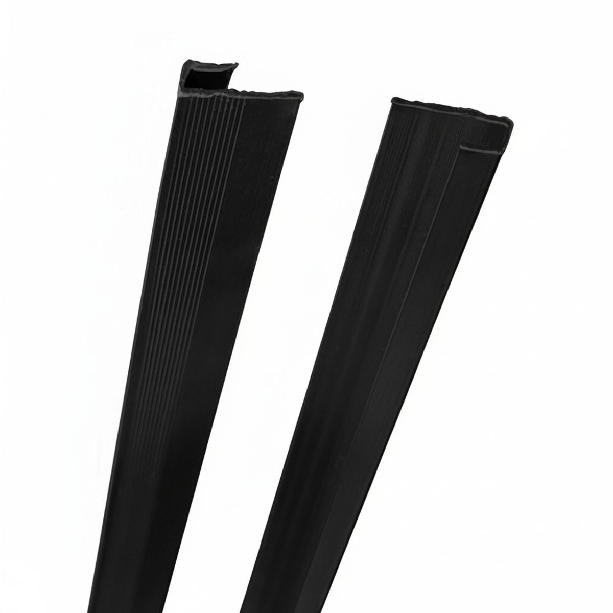 DOER - Perfil de Aluminio Negro, tipo "J" 2,45mt