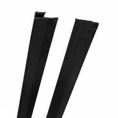 DOER - Perfil de Aluminio Negro, tipo "J" 2,45mt