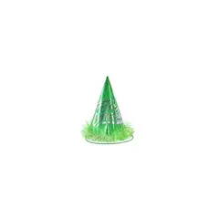 GENERICO - Gorro cotillón holográficofeliz cumpleaños verde 24cm