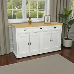 GENERICO - BUFFET RUSTICO CERRADO DE MADERA LACADO MGR MUEBLES