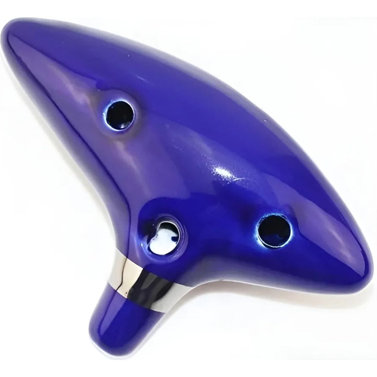 GENERICO - Ocarina De 12 Agujeros De Cerámica De Zelda + Base Do Azul