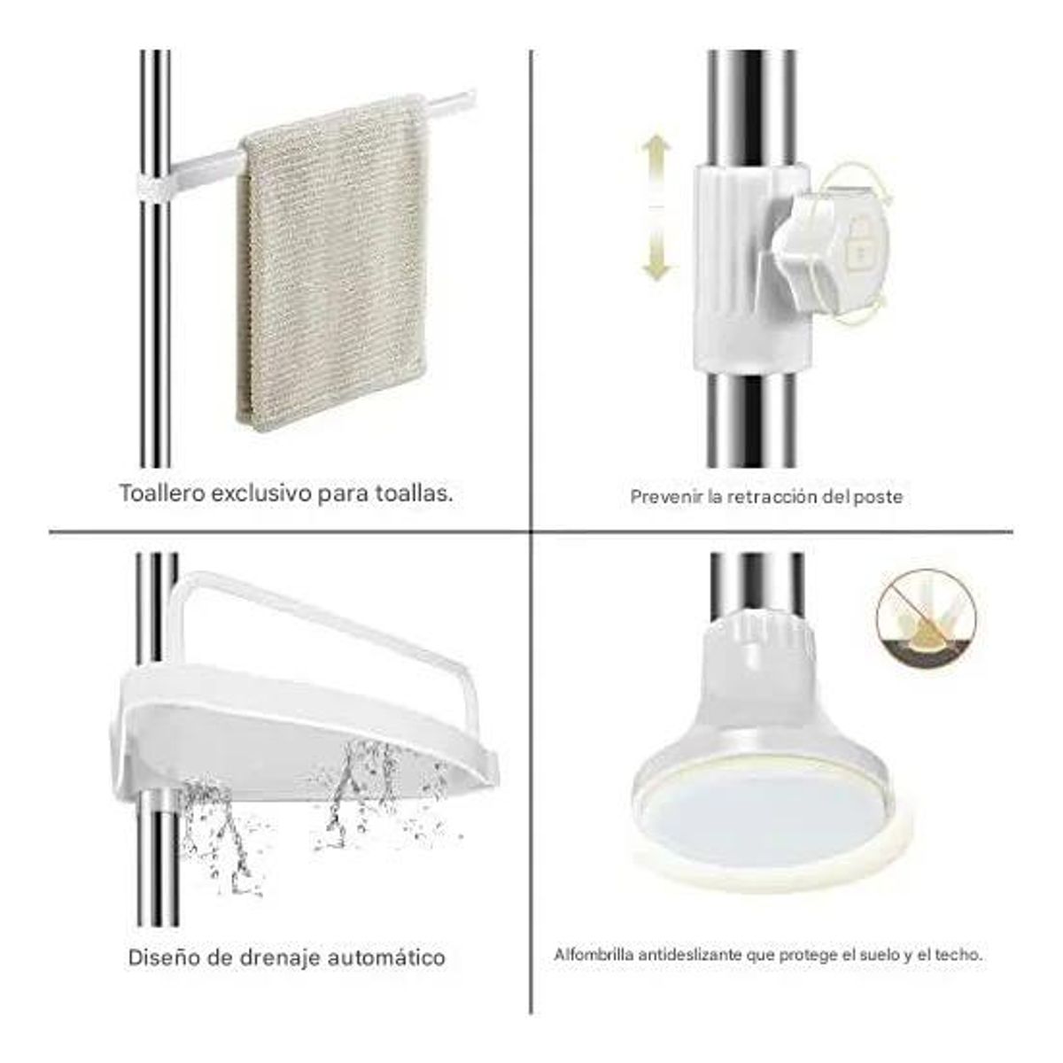 GENERICO - Organizador de De Ducha barra De Esquina