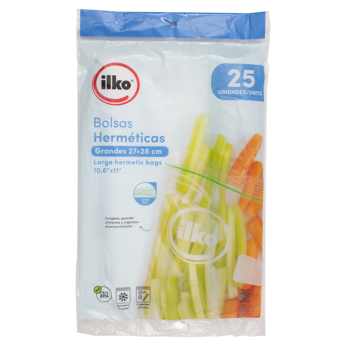 ILKO - Bolsas Herméticas Grandes 27x28 cm 25Un