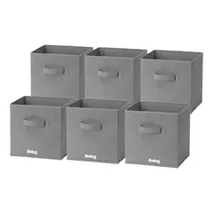GENERICO - Pack de 6 Cajas Cubo Organizadoras Plegables Closet Ropa Accesorios BELUG