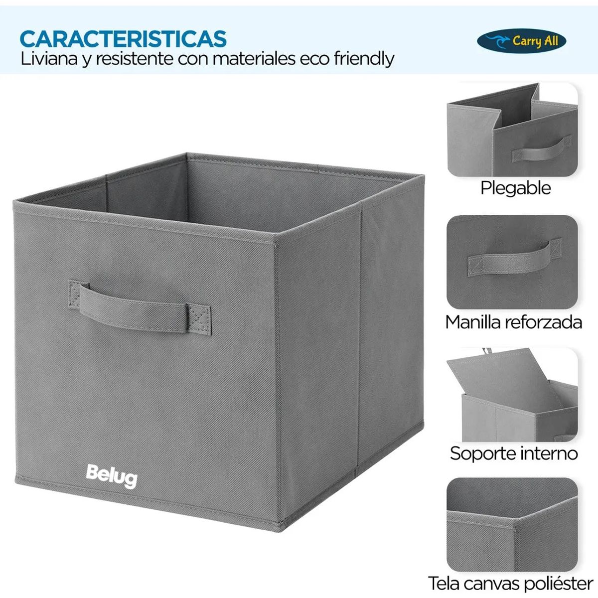 GENERICO - Pack de 6 Cajas Cubo Organizadoras Plegables Closet Ropa Accesorios BELUG