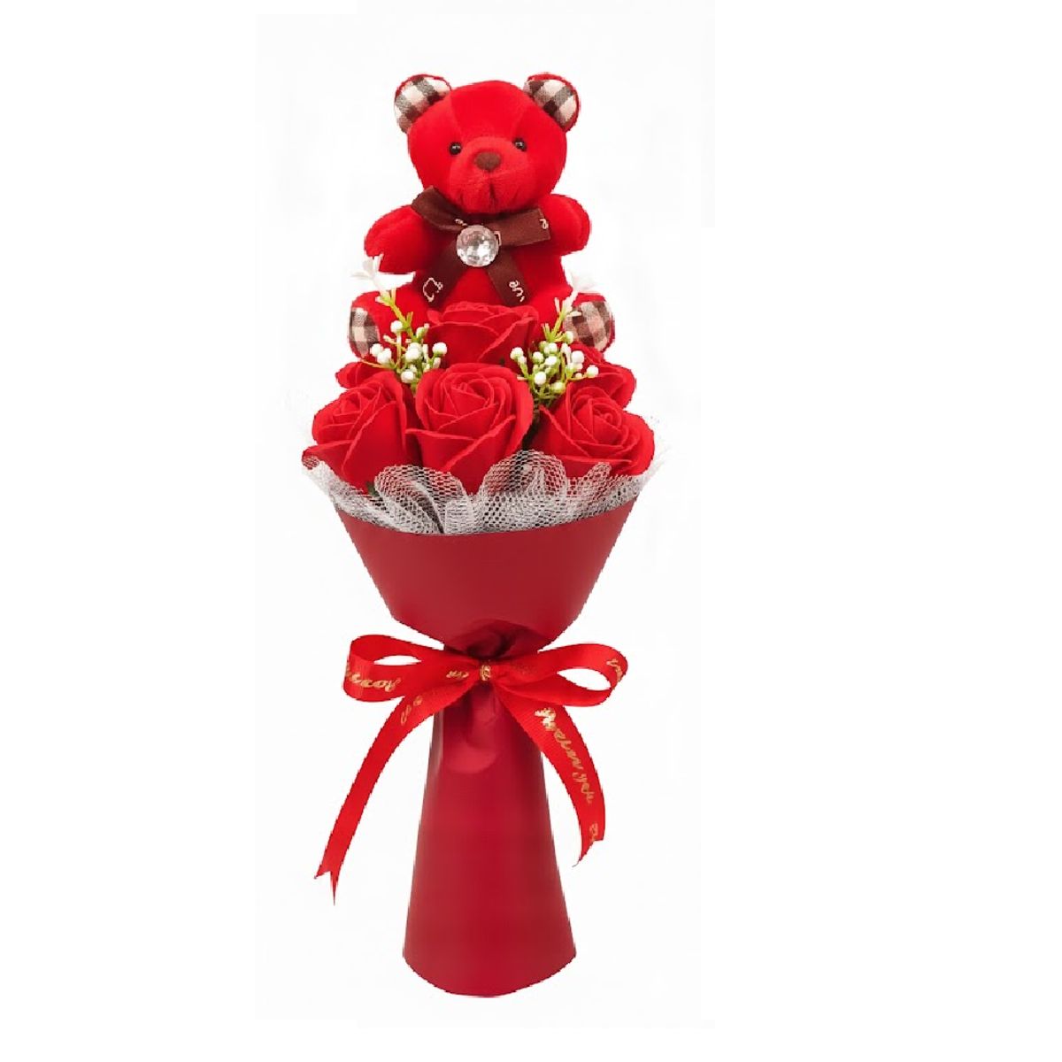 GENERICO - Ramo de Rosa Con Peluche