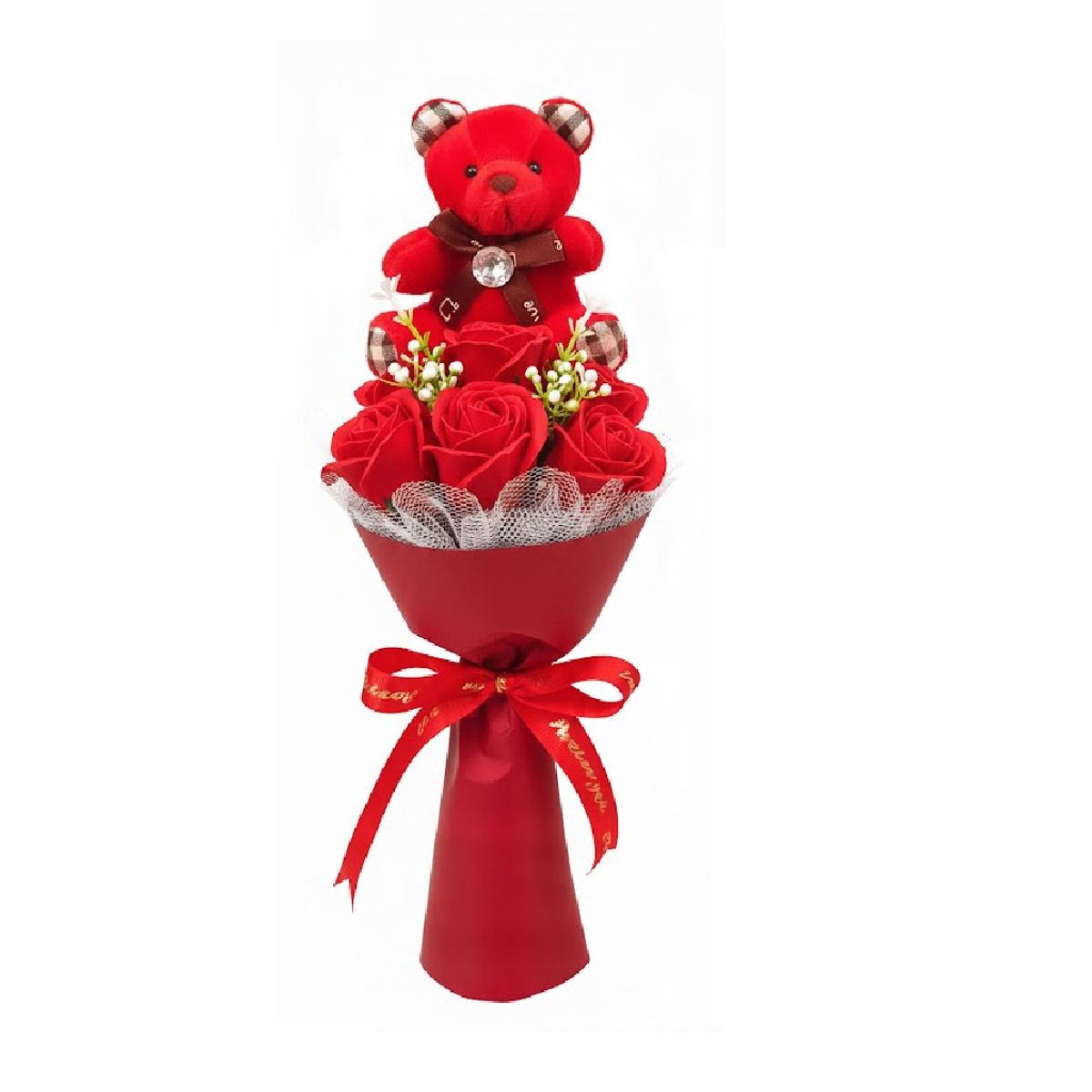 GENERICO - Ramo de Rosa Con Peluche