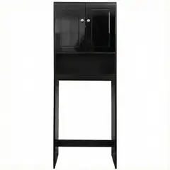JOYTEK - Estante Organizador para WC Negro 170x60x21 cm