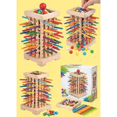 GENERICO - Juego De Mesa Montessori Habilidades MotorasTorre De Palitos De Colores