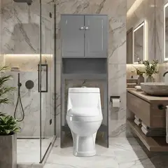JOYTEK - Estante Organizador para WC Gris 170x60x21 cm