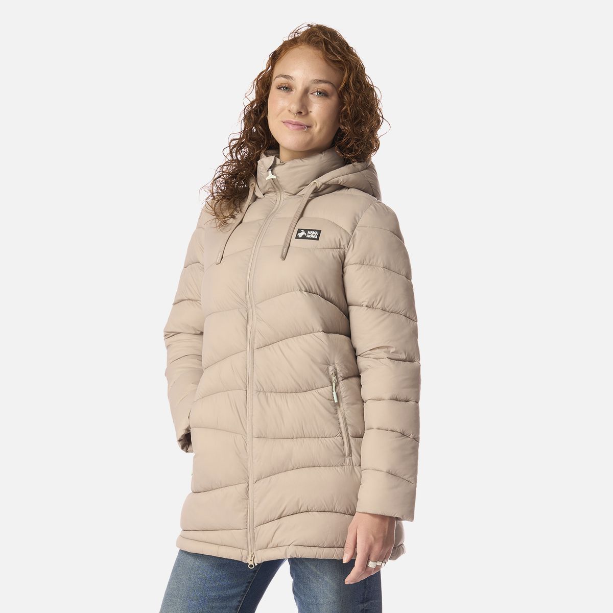 HAKA HONU - Chaqueta Mujer Pala Negra Taupe Haka Honu