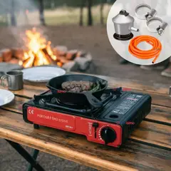 LINE - Cocina Portátil Cocinilla Camping + Kit de Instalación